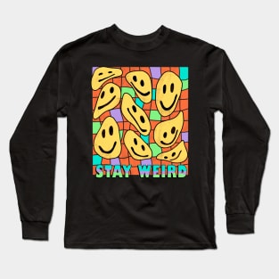 Stay Weird Psychedelic Design Long Sleeve T-Shirt